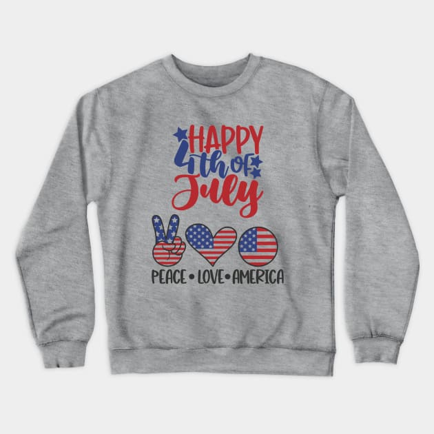 Peace Love America Crewneck Sweatshirt by stadia-60-west